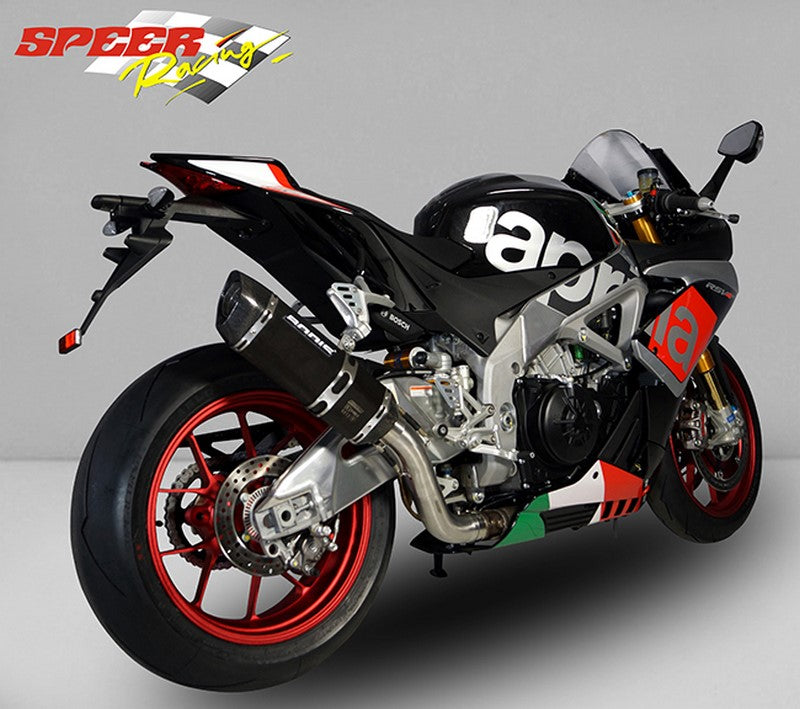 Bodis P-TEC II, Slip-On, Stainless Steel Black for APRILIA RSV4 (2015-2016) | ARSV4-012