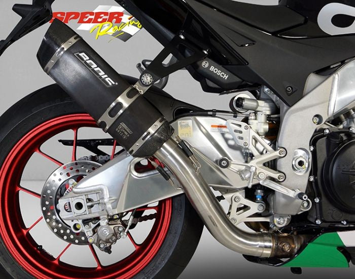 Bodis P-TEC II, Slip-On, Stainless Steel Black for APRILIA RSV4 (2015-2016) | ARSV4-012