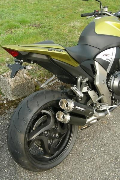 Bodis GPX2-S, Slip-On, Stainless Steel Black for HONDA CB1000R (2008-2017) | HCB1000R-007