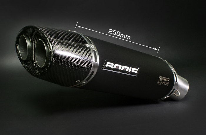 Bodis OVAL Q1, Slip-On, Stainless Steel Black for HONDA FIREBLADE CBR1000RR (2004-2007) | HCBR1000-020