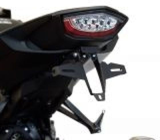 Bodis Exhaust License plate holder, Stainless Steel Black Powder-Coated | HCBR1000-035