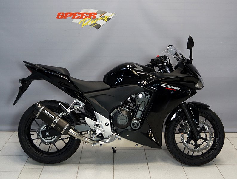 Bodis P-TEC II, Slip-On, Stainless Steel Black for HONDA CB500X-CB500F-CBR500R (2013-2015) | HCBR500-001