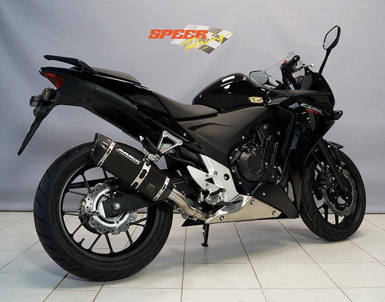 Bodis P-TEC II, Slip-On, Stainless Steel Black for HONDA CB500X-CB500F-CBR500R (2013-2015) | HCBR500-001
