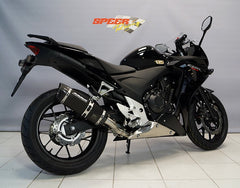 Bodis P-TEC II, Slip-On, Stainless Steel Black for HONDA CB500X-CB500F-CBR500R (2013-2015) | HCBR500-001