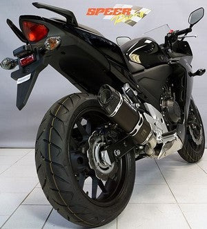 Bodis P-TEC II, Slip-On, Stainless Steel Black for HONDA CB500X-CB500F-CBR500R (2013-2015) | HCBR500-001