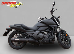 Bodis OVAL 1OK-C, Slip-On, Stainless Steel Black for HONDA CTX700 (2014-) | HCTX700-001