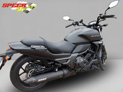 Bodis OVAL 1OK-C, Slip-On, Stainless Steel Black for HONDA CTX700 (2014-) | HCTX700-001