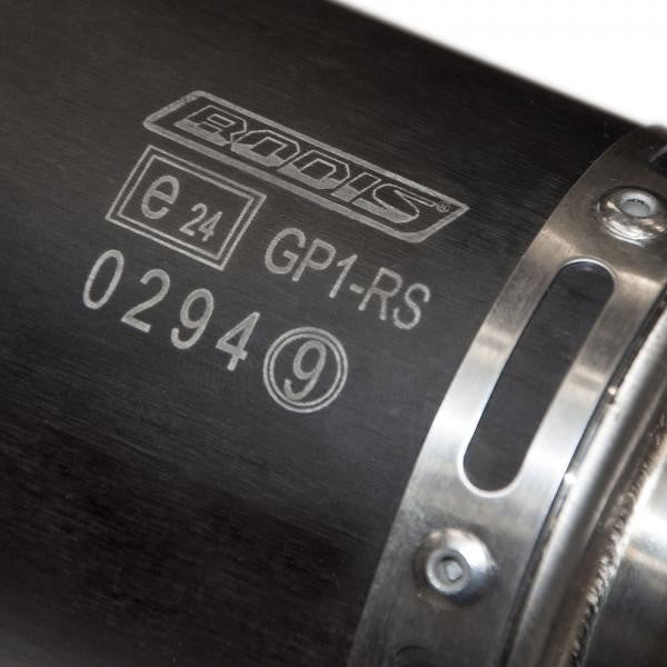 Bodis GP1-RS, Slip-On high, Stainless Steel Black for KTM 1290 SUPER DUKE R (2014-2016) | KTSD1290-003