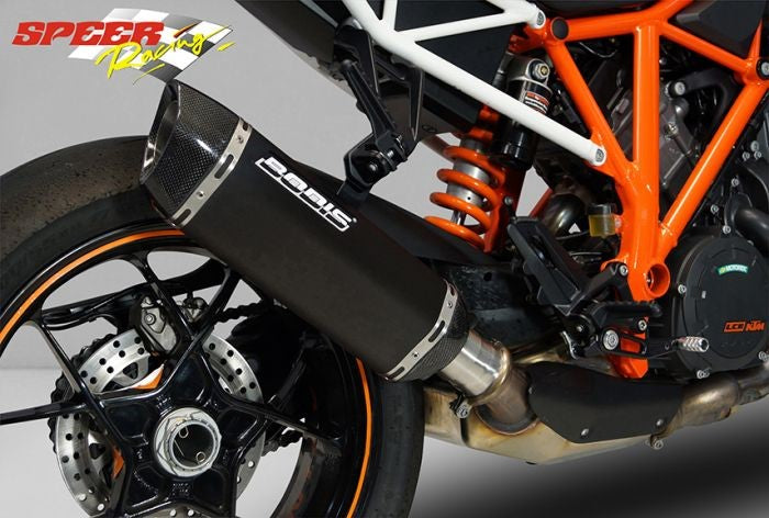 Bodis P-TEC II, Slip-On, Stainless Steel Black for KTM 1290 SUPER DUKE R (2014-2016) | KTSD1290-006