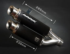 Bodis GPX2-S, Slip-On-set 4-4, Stainless Steel Black for KAWASAKI Z1000 / Z1000R / Z1000SX (2007-2009) | KZ1000-006