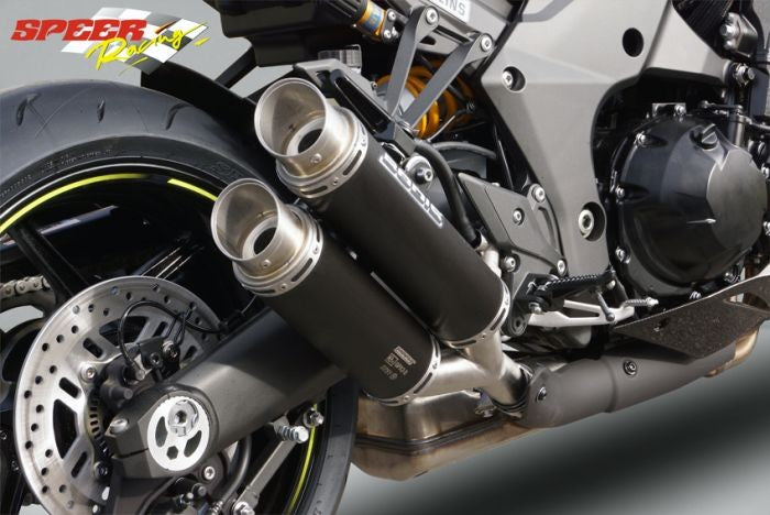 Bodis GPX2, Slip-On-set 4-4, Stainless Steel Black for KAWASAKI Z1000 / Z1000R / Z1000SX (2017-2019) | KZ1000-012