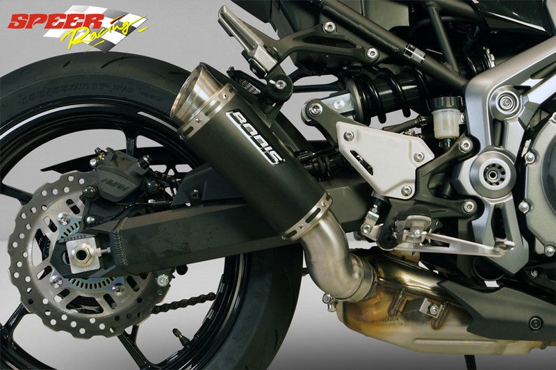Bodis GPC-RS II, Slip-On, Stainless Steel Black for KAWASAKI Z900 (2017-2019) | KZ900-001