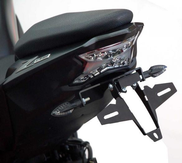 Bodis Exhaust License plate holder, Stainless Steel Black Powder-Coated | KZH2-006