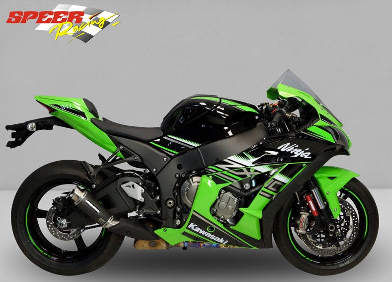 Bodis GPC-RN, Slip-On, Stainless Steel Black for KAWASAKI NINJA ZX-10R/RR (2016-2018) | KZX10R-070
