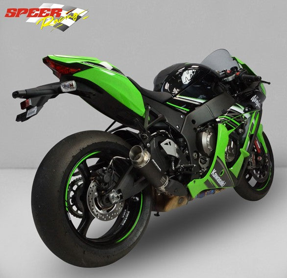 Bodis GPC-RN, Slip-On, Stainless Steel Black for KAWASAKI NINJA ZX-10R/RR (2016-2018) | KZX10R-070