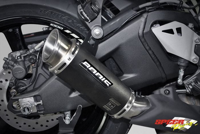 Bodis Exhaust Slip-On GPC-RS II, Stainless Steel Black, Catalyzer : Original, EU Homologated | KZX10R-091