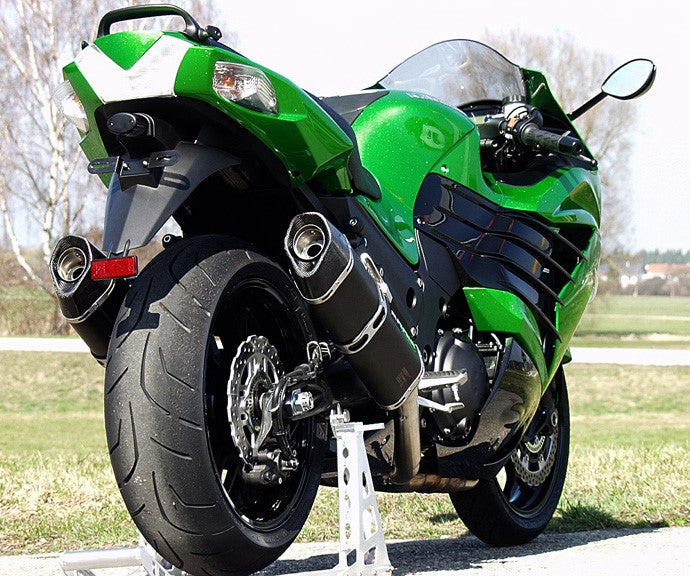 Bodis PENTA-TEC, Slip-On-set 4-2, Stainless Steel Black for KAWASAKI ZZR1400 (2012-2019) | KZZR1400-010