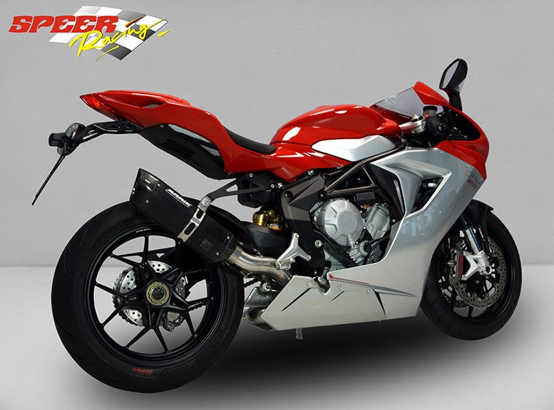 Bodis P-TEC II, Slip-On, Stainless Steel Black for MV AGUSTA F3/BRUTALE/RIVALE/STRADALE/RR 675/800 (2012-2016) | MF3-006