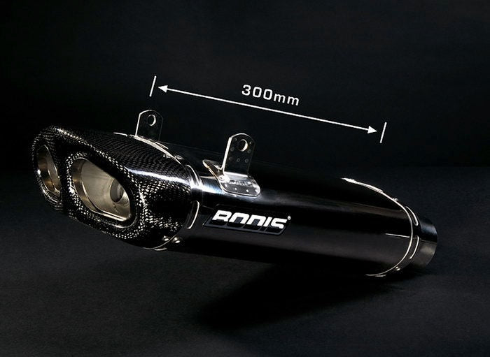 Bodis Exhaust Slip-On OVAL Q5, Stainless Steel, Catalyzer : Original, EU Homologated | SBK-001