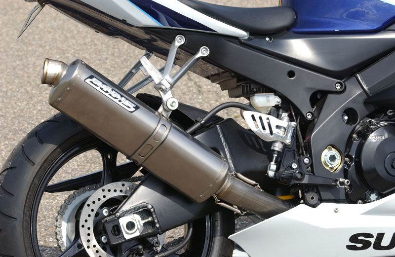 Bodis Exhaust Slip-On THREE-TEC (2005-2006), Titan, Catalyzer : inside the connecting pipe, EU Homologated | SGSXR1000-013