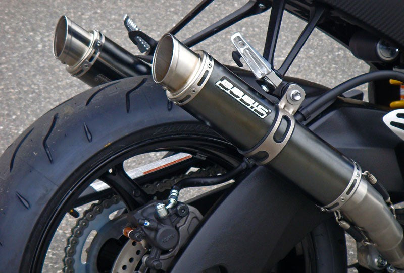 Bodis GP1, Slip-On-set 4-2, Stainless Steel Black for SUZUKI GSX-R1000 (2009-2011) | SGSXR1000-093