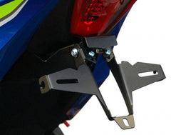 Bodis Exhaust License plate holder, Stainless Steel Black Powder-Coated | SGSXR1000-124