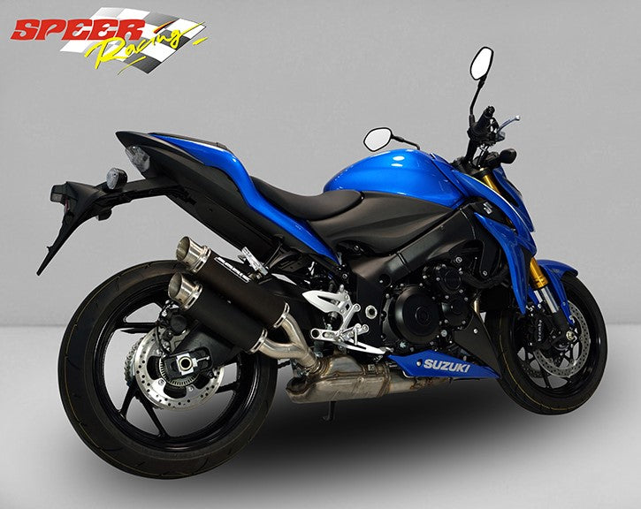 Bodis GPX2, Slip-On, Stainless Steel Black for SUZUKI GSX-S1000/F (2015-2016) | SGSXS1000-002
