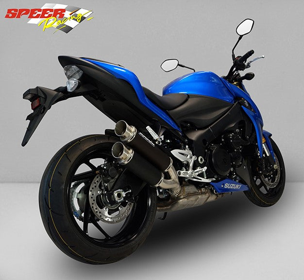 Bodis GPX2, Slip-On, Stainless Steel Black for SUZUKI GSX-S1000/F (2015-2016) | SGSXS1000-002