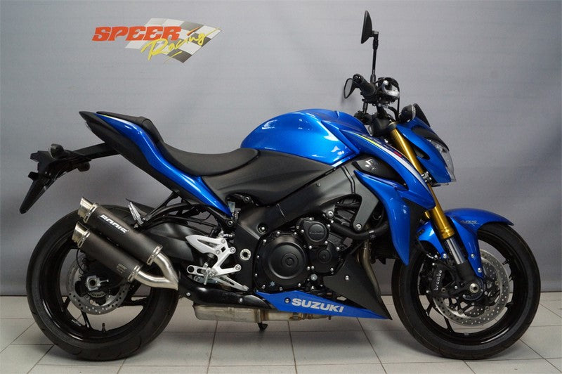 Bodis GPX2, Slip-On, Stainless Steel Black for SUZUKI GSX-S1000/F (2015-2016) | SGSXS1000-004