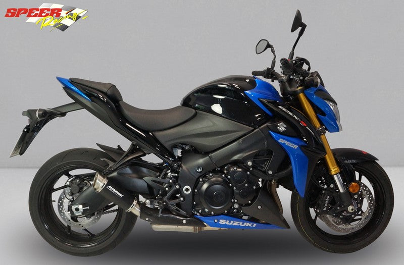 Bodis GPC-RSII with Carbon-Cover, Slip-On, Stainless Steel Black for SUZUKI GSX-S1000/F (2017-2019) | SGSXS1000-006
