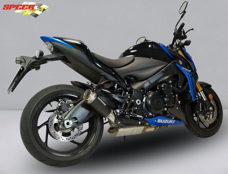 Bodis GPC-RSII with Carbon-Cover, Slip-On, Stainless Steel Black for SUZUKI GSX-S1000/F (2017-2019) | SGSXS1000-006
