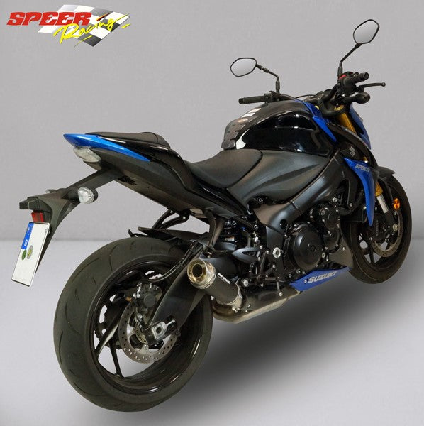 Bodis GPC-RSII with Carbon-Cover, Slip-On, Stainless Steel Black for SUZUKI GSX-S1000/F (2017-2019) | SGSXS1000-006