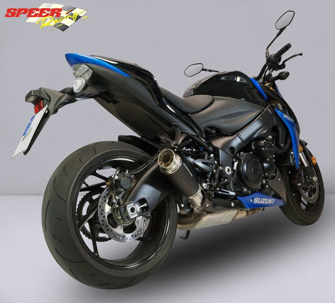Bodis GPC-RSII with Carbon-Cover, Slip-On, Stainless Steel Black for SUZUKI GSX-S1000/F (2017-2019) | SGSXS1000-006