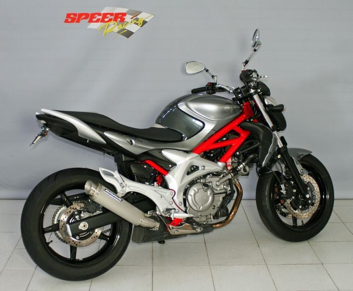 Bodis GPC-2, Slip-On, Stainless Steel Brushed for SUZUKI SV650 / Gladius (2009-2015) | SSFV650-001