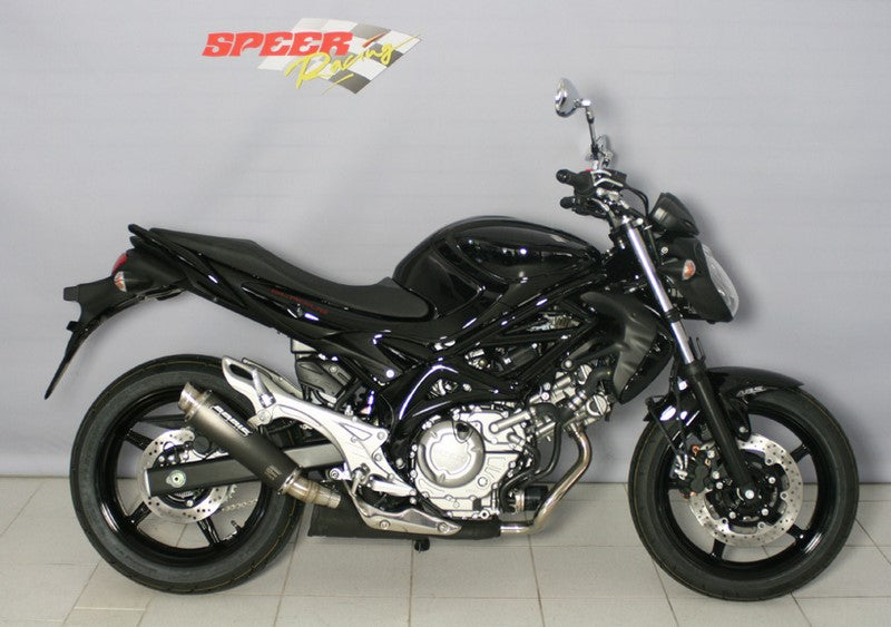 Bodis GPC-2, Slip-On, Stainless Steel Black for SUZUKI SV650 / Gladius (2009-2015) | SSFV650-002