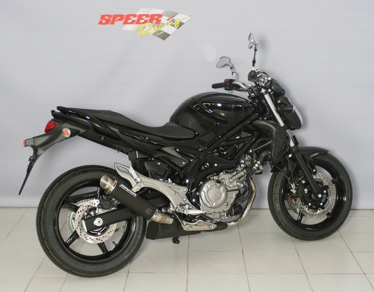 Bodis GPC-2, Slip-On, Stainless Steel Black for SUZUKI SV650 / Gladius (2009-2015) | SSFV650-002