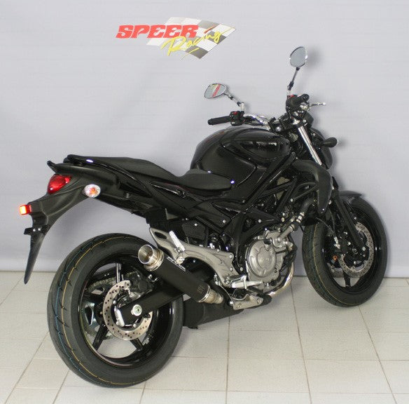 Bodis GPC-2, Slip-On, Stainless Steel Black for SUZUKI SV650 / Gladius (2009-2015) | SSFV650-002
