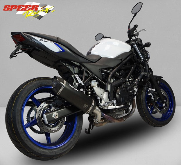 Bodis P-TEC IIN, Slip-On, Stainless Steel Black for SUZUKI SV650 / Gladius (2016-2019) | SSV650-011