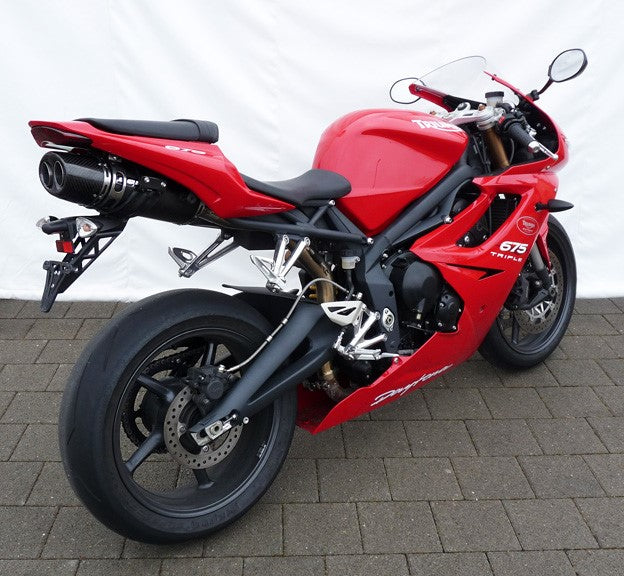 Bodis OVAL Q1, Slip-On, Stainless Steel Black for TRIUMPH Daytona 675 (2006-2012) | TDAY-007