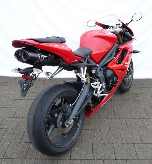 Bodis OVAL Q1, Slip-On, Stainless Steel Black for TRIUMPH Daytona 675 (2006-2012) | TDAY-007