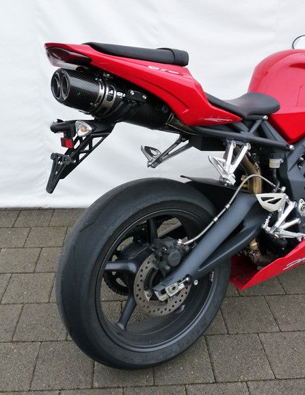 Bodis OVAL Q1, Slip-On, Stainless Steel Black for TRIUMPH Daytona 675 (2006-2012) | TDAY-007