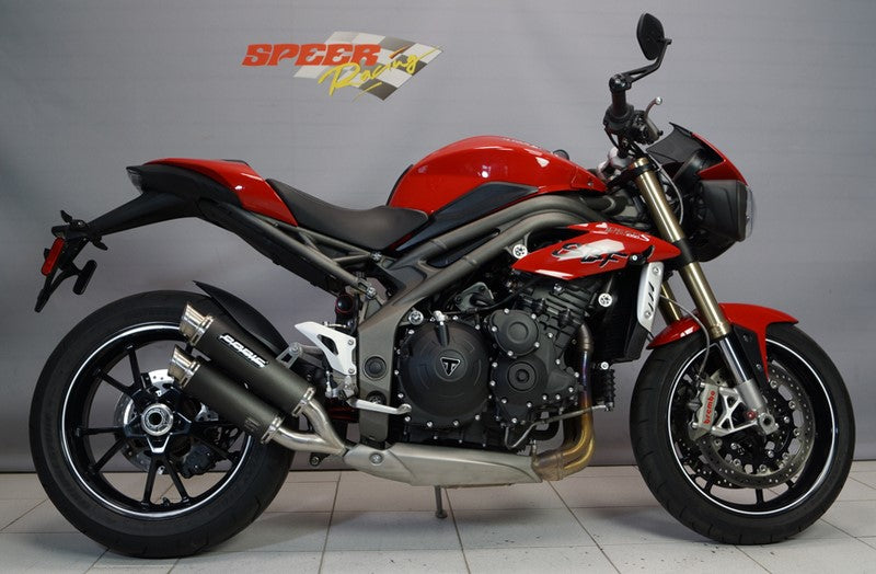 Bodis GPX2, Slip-On, Stainless Steel Black for TRIUMPH Speed Triple (2016-2017) | TSPT1050-007