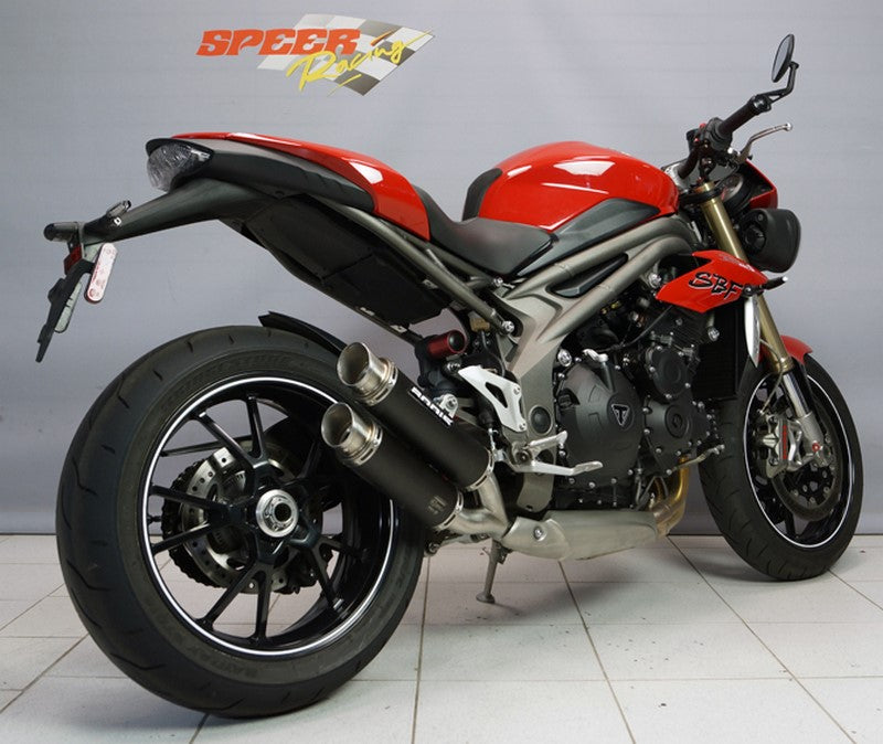 Bodis GPX2, Slip-On, Stainless Steel Black for TRIUMPH Speed Triple (2016-2017) | TSPT1050-007