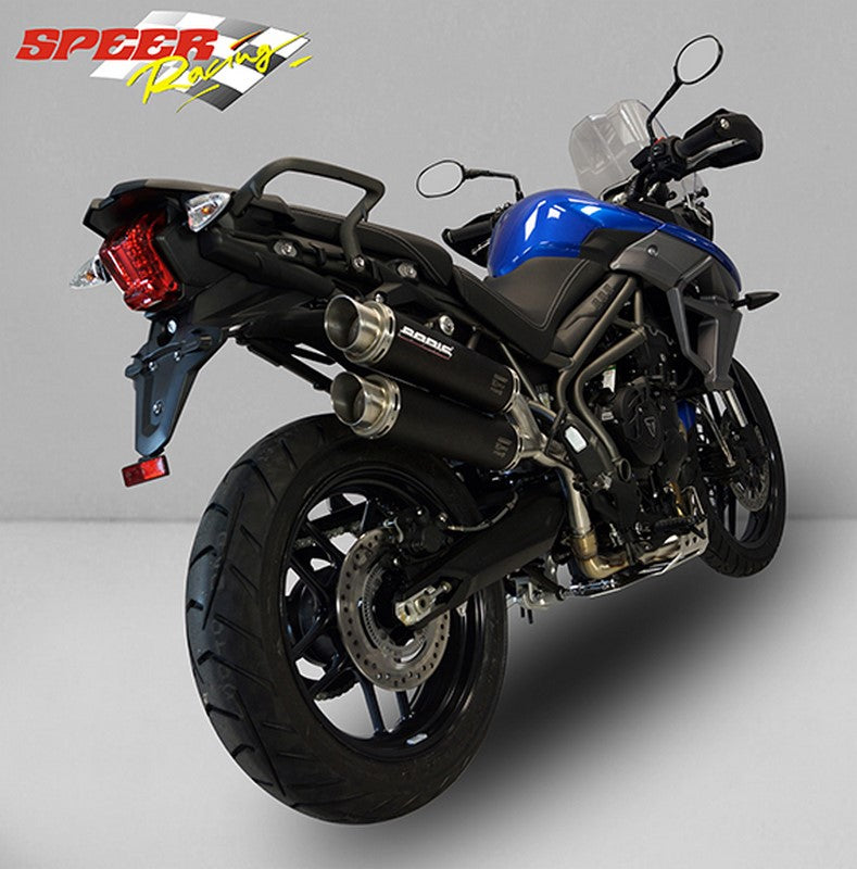 Bodis GPC-X2, Slip-On, Stainless Steel Black for TRIUMPH Tiger 800 (2015-2016) | TTI800-002