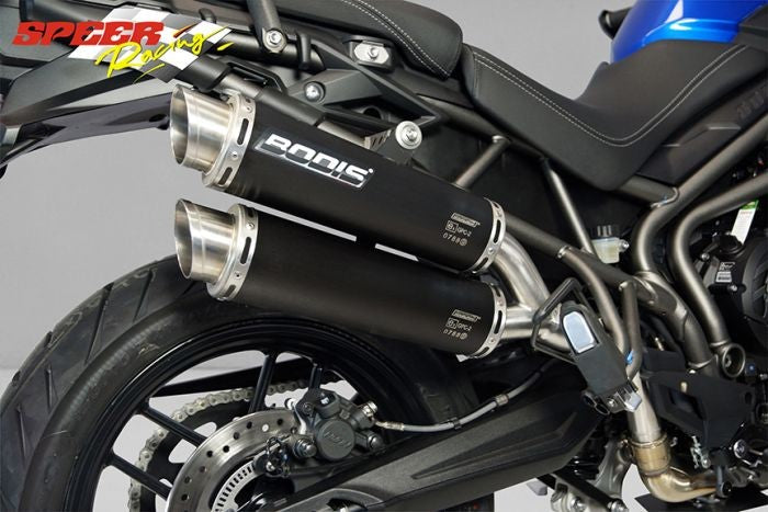 Bodis GPC-X2, Slip-On, Stainless Steel Black for TRIUMPH Tiger 800 (2015-2016) | TTI800-002