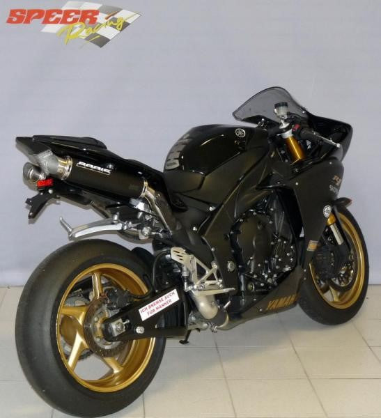 Bodis GP1, Slip-On-set 4-2, Stainless Steel Black for YAMAHA YZF R1-R1M (2009-2014) | YR1-045