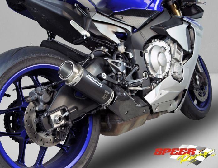 Bodis Exhaust Slip-On GPC-RS II, Stainless Steel Black, Catalyzer : Original, EU Homologated | YR1-063