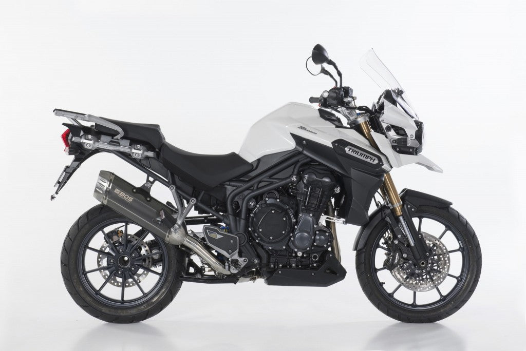 BOS Desert Fox Slip/On Exhaust ohne EG Carbon Steel For TRIUMPH Tiger 1200 2016- | 1640812CS