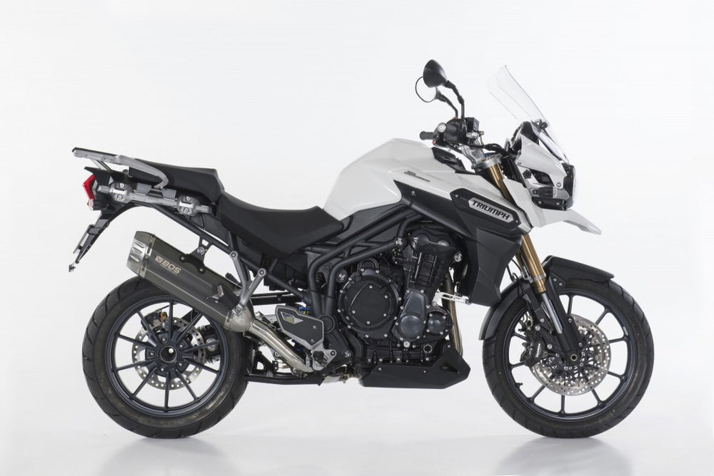 BOS Desert Fox Slip/On Exhaust ohne EG Carbon Steel For TRIUMPH Tiger 1200 2016- | 1640812CS