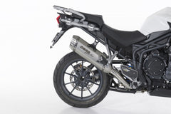 BOS Desert Fox Slip/On Exhaust ohne EG Stainless Steel matt For TRIUMPH Tiger 1200 2016- | 1640812SM